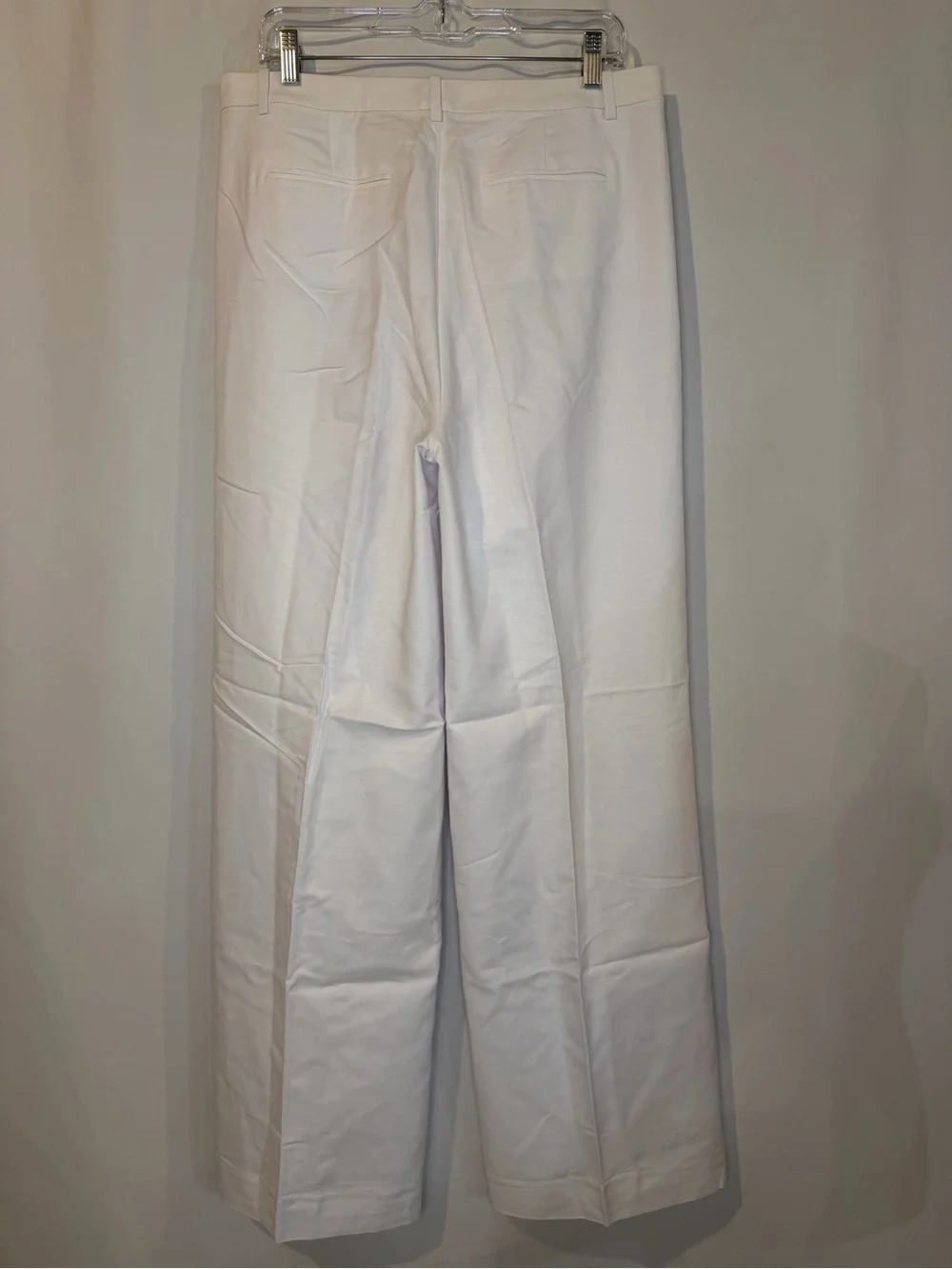 J.Crew Tall Essential wide-leg pant in Gramercy linen blend in white
